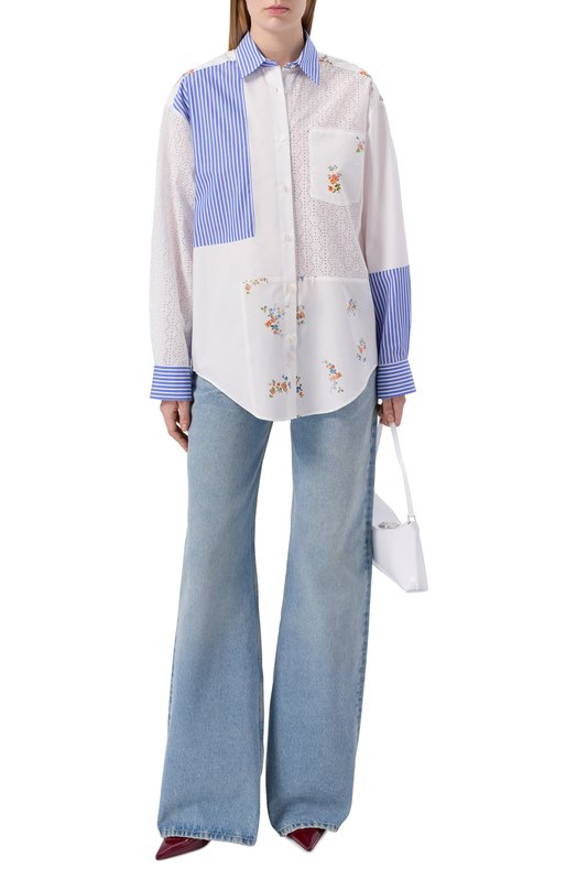 Хлопковая рубашка MSGM 4041MDE13Y/267157 Разноцветный  4041MDE13Y/267157 Фото 2