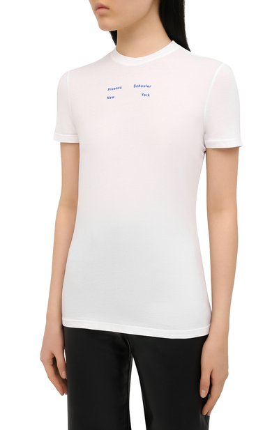 Хлопковая футболка PROENZA SCHOULER WHITE LABEL, арт. WL2114226-JC144, фото 3