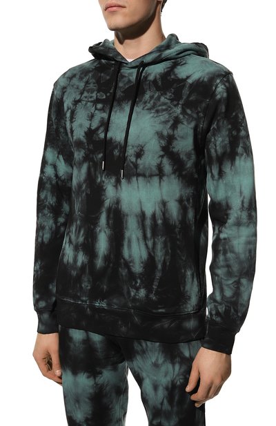 Хлопковое худи DRIES VAN NOTEN бирюзового цвета по цене 44900 руб., арт. 222-021121-5612, фото 3 Хлопковое худи DRIES VAN NOTEN, арт. 222-021121-5612, фото 3