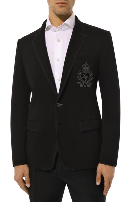 Пиджак из вискозы Dolce & Gabbana G2MR5Z/FUGI2 Чёрный  G2MR5Z/FUGI2 Фото 4
