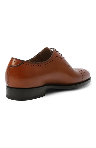 Кожаные оксфорды KITON коричневого цвета по цене 420000 руб., арт. USSA090N00101, фото 4 Кожаные оксфорды KITON, арт. USSA090N00101, фото 4