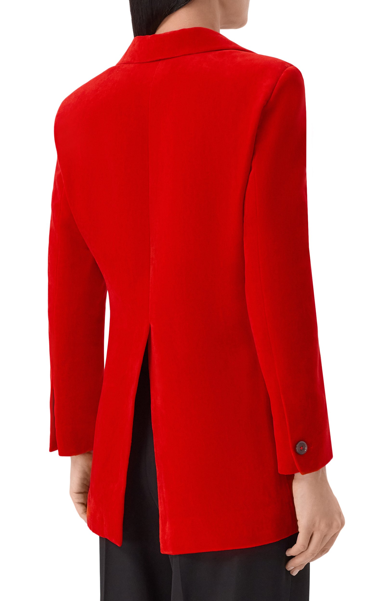 Бархатный жакет JIL SANDER красного цвета по цене 399000 руб., арт. J02BN0272/J45367, фото 4 Бархатный жакет JIL SANDER, арт. J02BN0272/J45367, фото 4