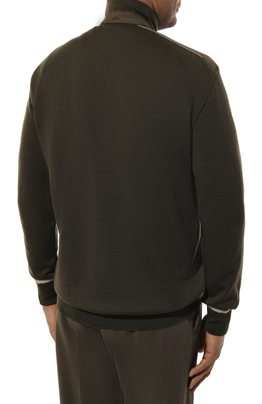 Шерстяной джемпер Paul&Shark 14311101 Хаки  14311101 Фото 4