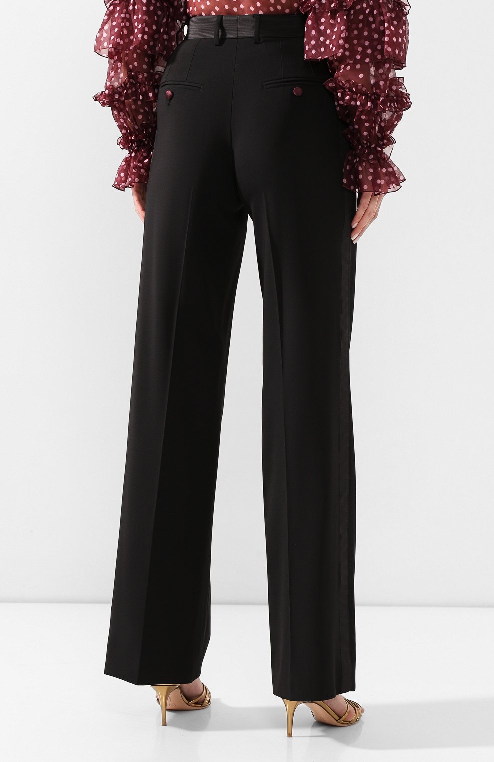Шерстяные брюки DOLCE & GABBANA, арт. FTBQRT/FUBAJ, фото 4