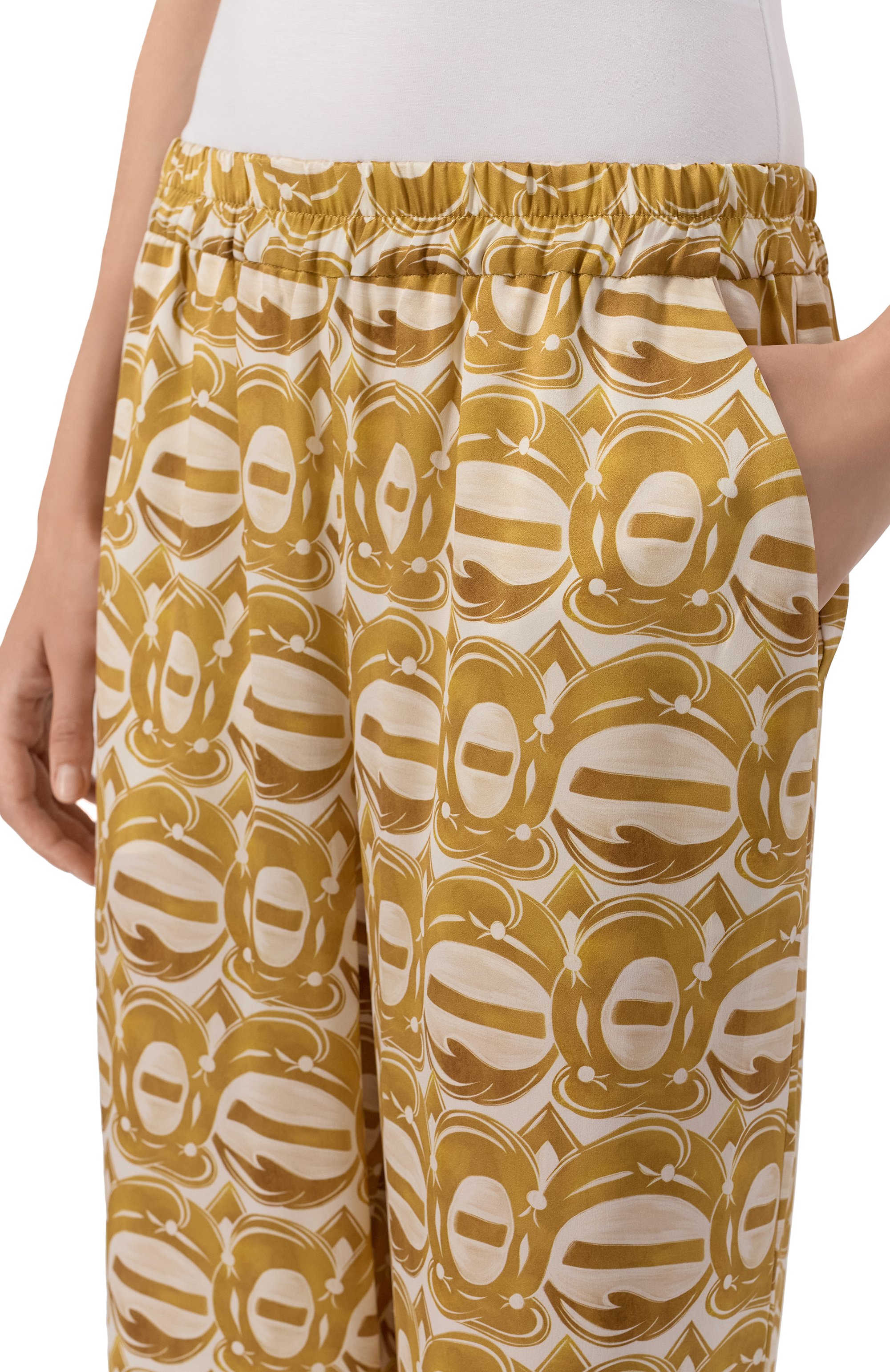 Шелковые брюки ХОХЛОМА Х АЛЕНА АХМАДУЛЛИНА, арт. WTP2116, фото 5