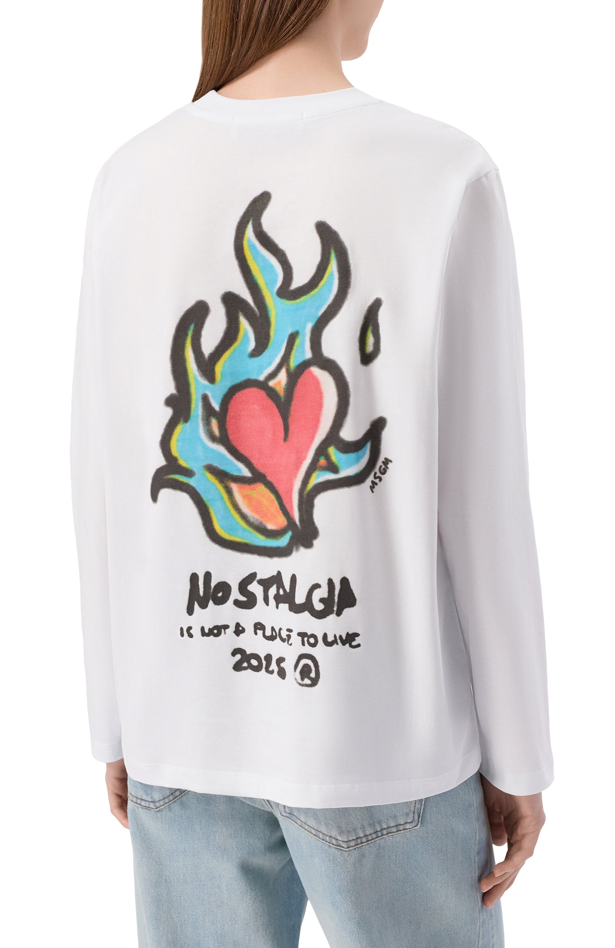 Хлопковый лонгслив MSGM, арт. 3941MDM84/257798, фото 4