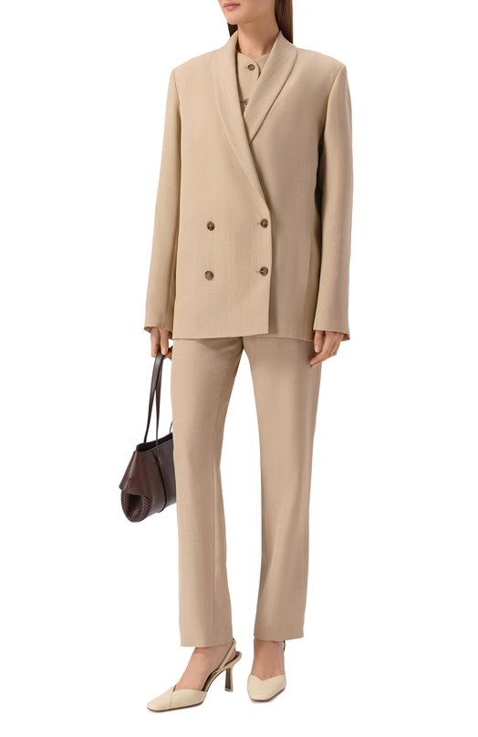 Жакет из вискозы и шерсти Loulou de Saison MINKA Бежевый  MINKA Фото 2