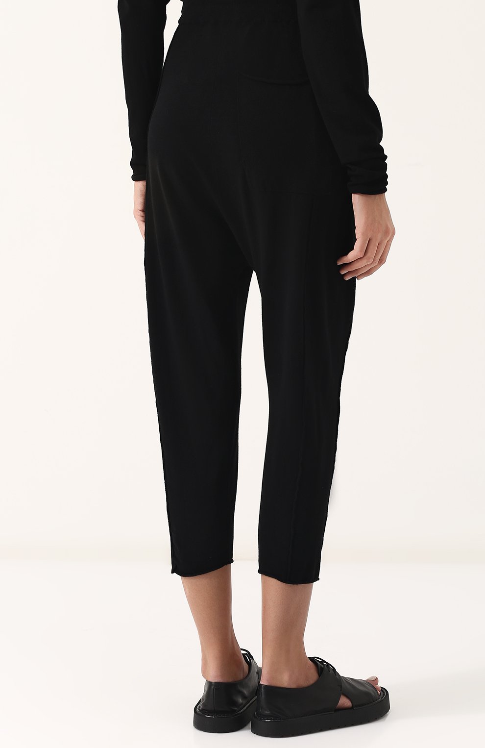 Укороченные однотонные брюки из вискозы ISABEL BENENATO, арт. WK23S18, фото 4