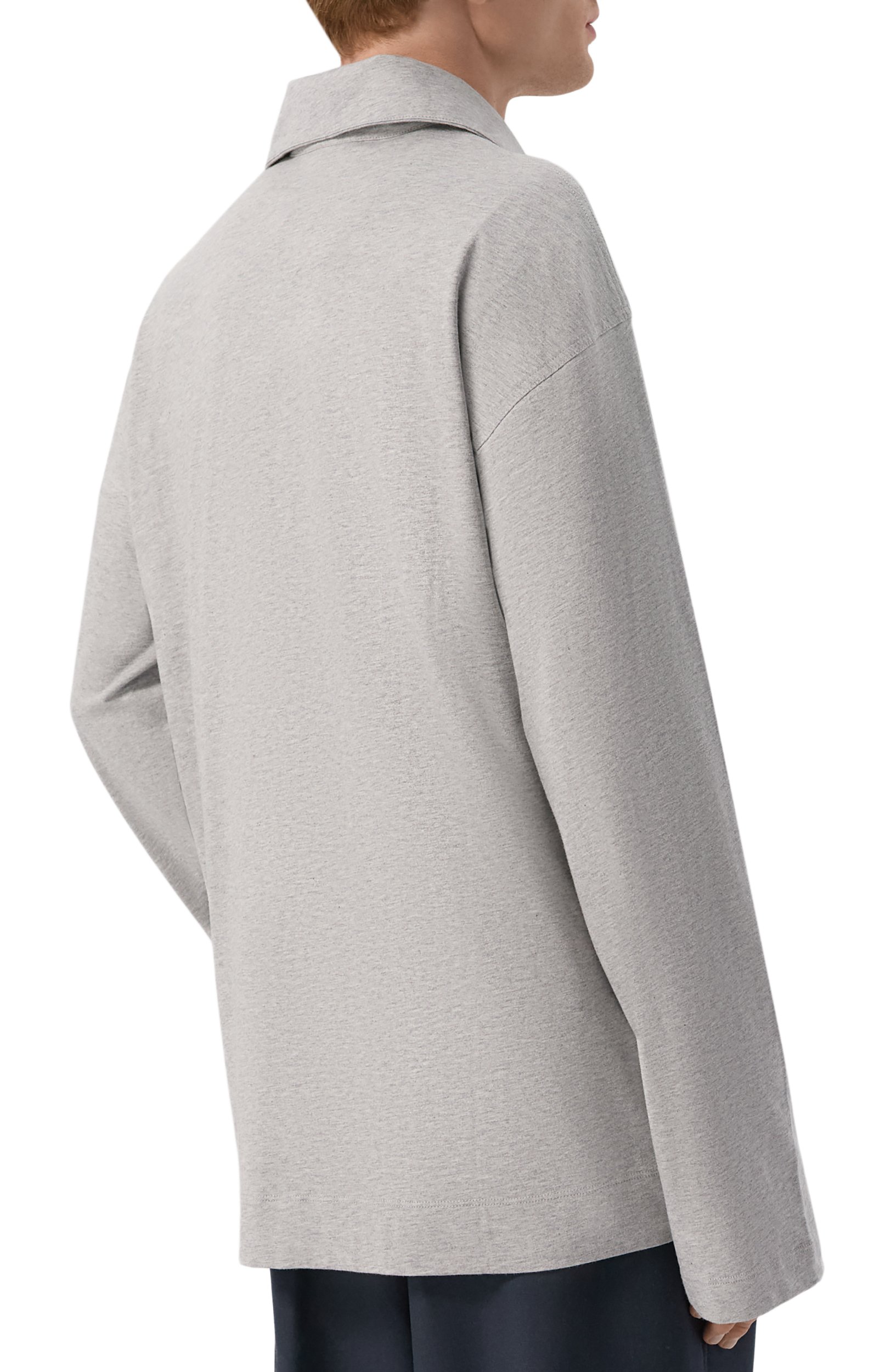 Хлопковый лонгслив DRIES VAN NOTEN серого цвета по цене 61800 руб., арт. 021112/4604, фото 4 Хлопковый лонгслив DRIES VAN NOTEN, арт. 021112/4604, фото 4