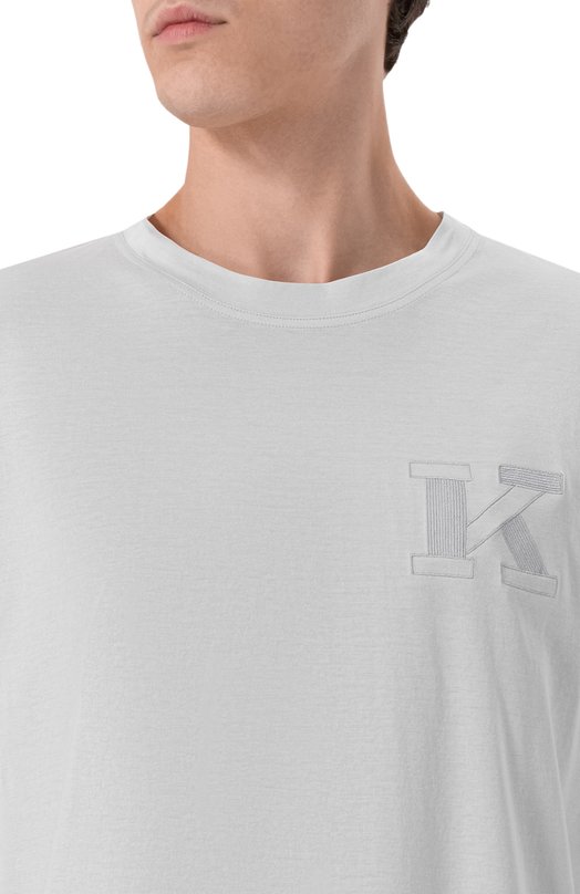 Хлопковая футболка Kiton UMK0827K327 Белый  UMK0827K327 Фото 5