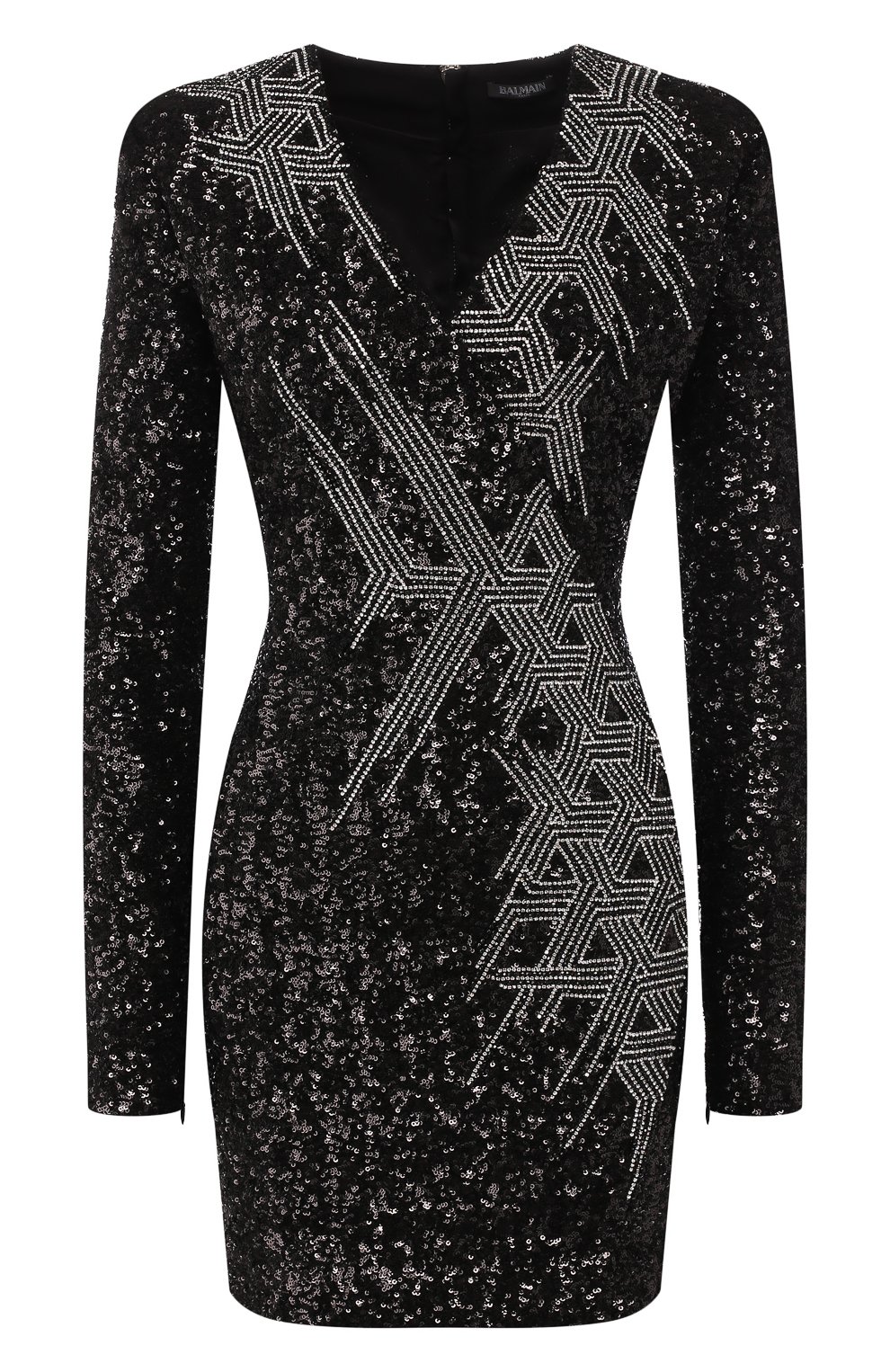 Платье BALMAIN черно-белого цвета по цене 597500 руб., арт. SF16851/P014, фото 1 Платье BALMAIN, арт. SF16851/P014, фото 1