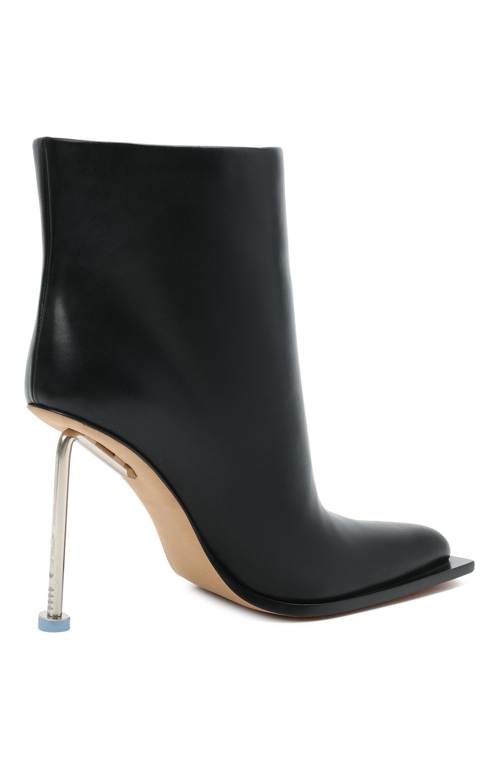 Кожаные ботильоны OFF-WHITE черного цвета по цене 151500 руб., арт. 0WID007S21LEA0011000, фото 4 Кожаные ботильоны OFF-WHITE, арт. 0WID007S21LEA0011000, фото 4