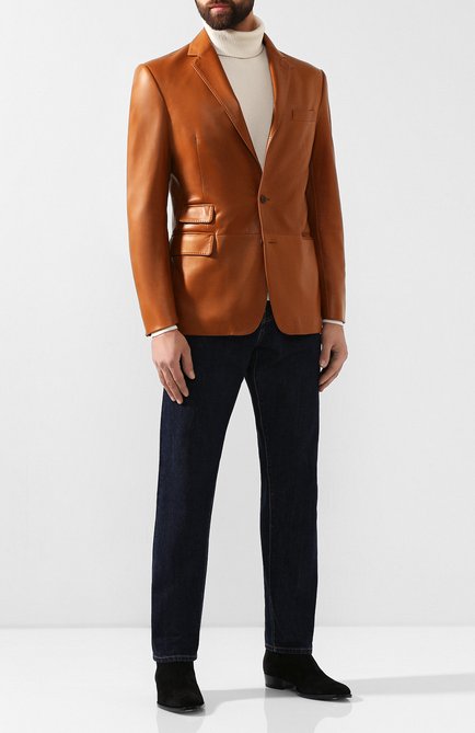 Мужской кожаный пиджак RALPH LAUREN, арт. 798764555
