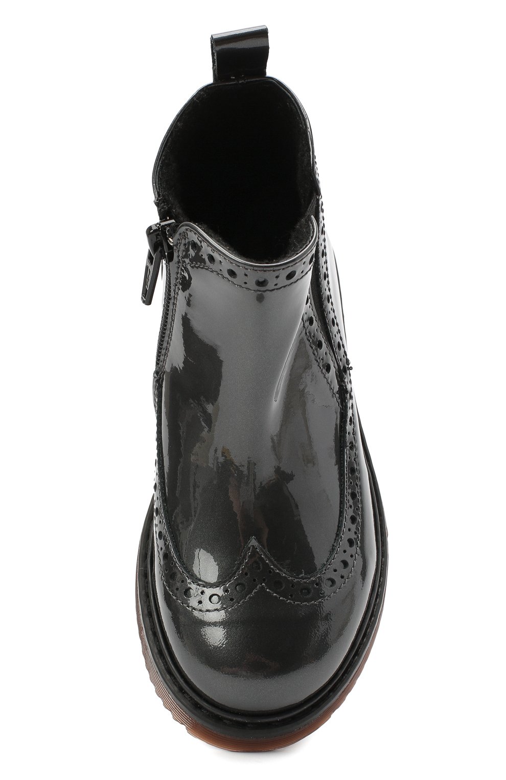 Кожаные ботинки MONTELPARE TRADITION серого цвета по цене 17350 руб., арт. MT14127/PIUMA/18-27, фото 4 Кожаные ботинки MONTELPARE TRADITION, арт. MT14127/PIUMA/18-27, фото 4