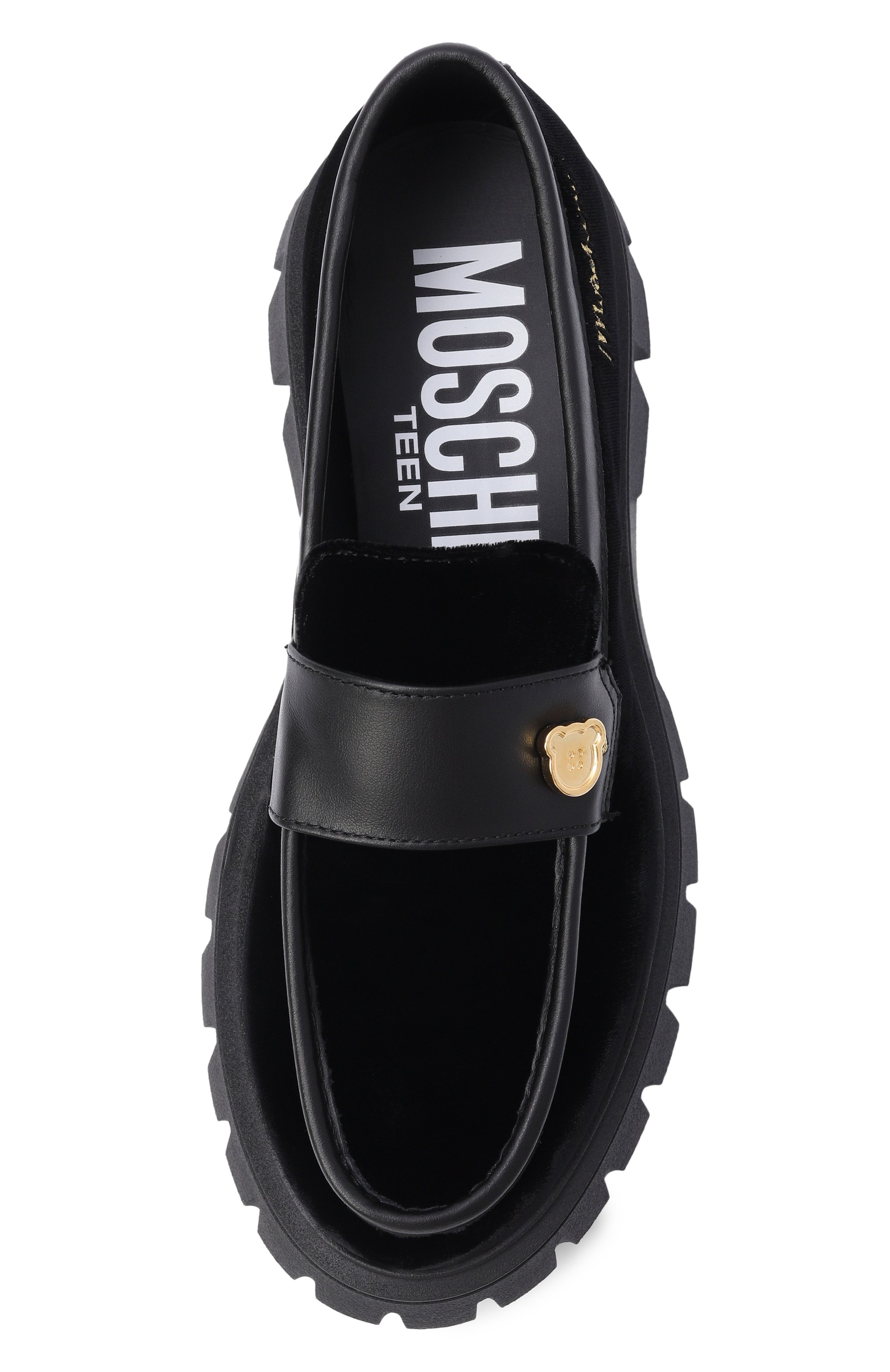 Лоферы MOSCHINO черного цвета по цене 32050 руб., арт. 84252/VAR1_001, фото 4 Лоферы MOSCHINO, арт. 84252/VAR1_001, фото 4
