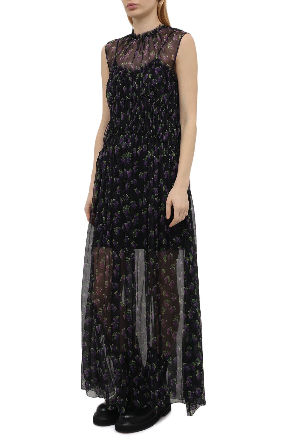 Шелковое платье MSGM, арт. 3042MDA101 217355, фото 3