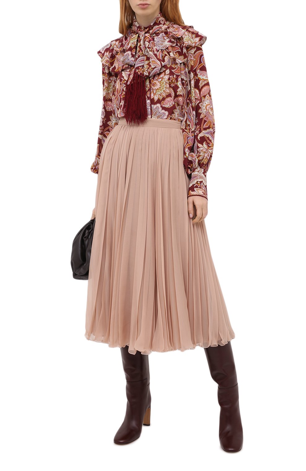 Шелковая юбка VALENTINO бежевого цвета по цене 212000 руб., арт. UB0RA6U02UP, фото 2 Шелковая юбка VALENTINO, арт. UB0RA6U02UP, фото 2