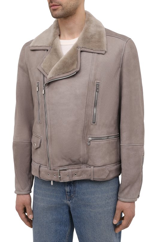 Дубленка из овчины Brunello Cucinelli MPMV01565 Серый  MPMV01565 Фото 3