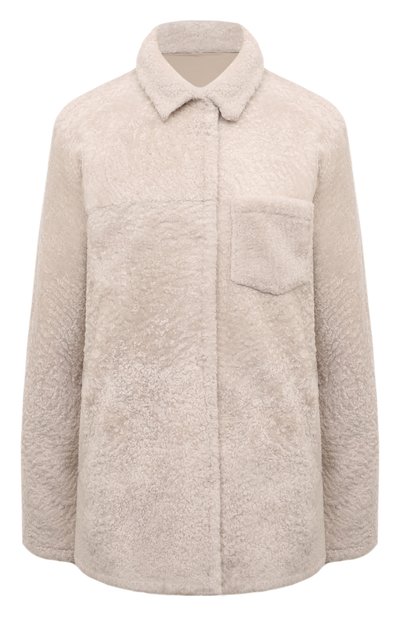 Женская двусторонняя шуба из овчины MANZONI24, арт. 24M1377-S23NY/