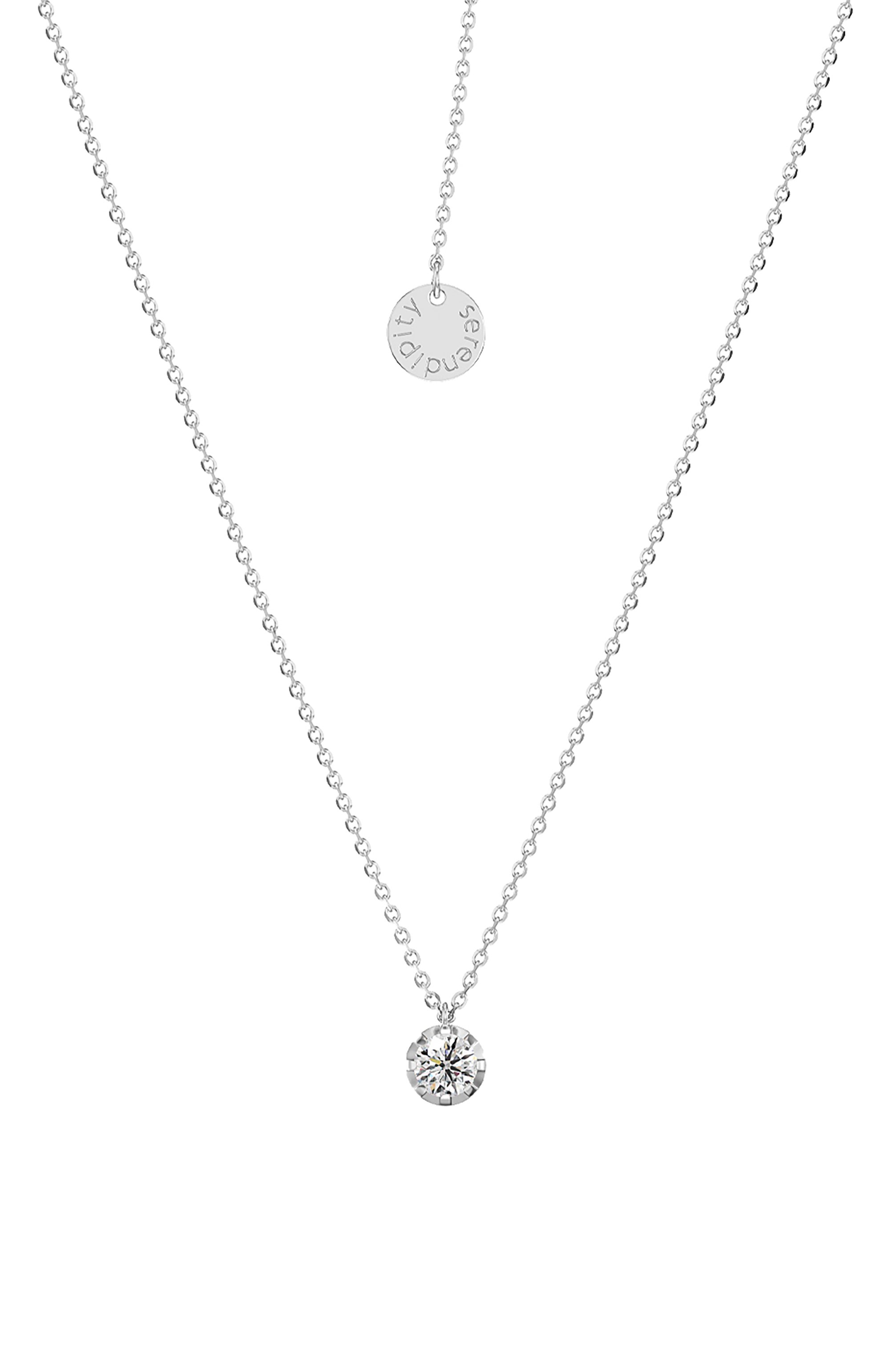 Колье SERENDIPITY бесцветного цвета по цене 161000 руб., арт. EJN0005AW, фото 1 Колье SERENDIPITY, арт. EJN0005AW, фото 1