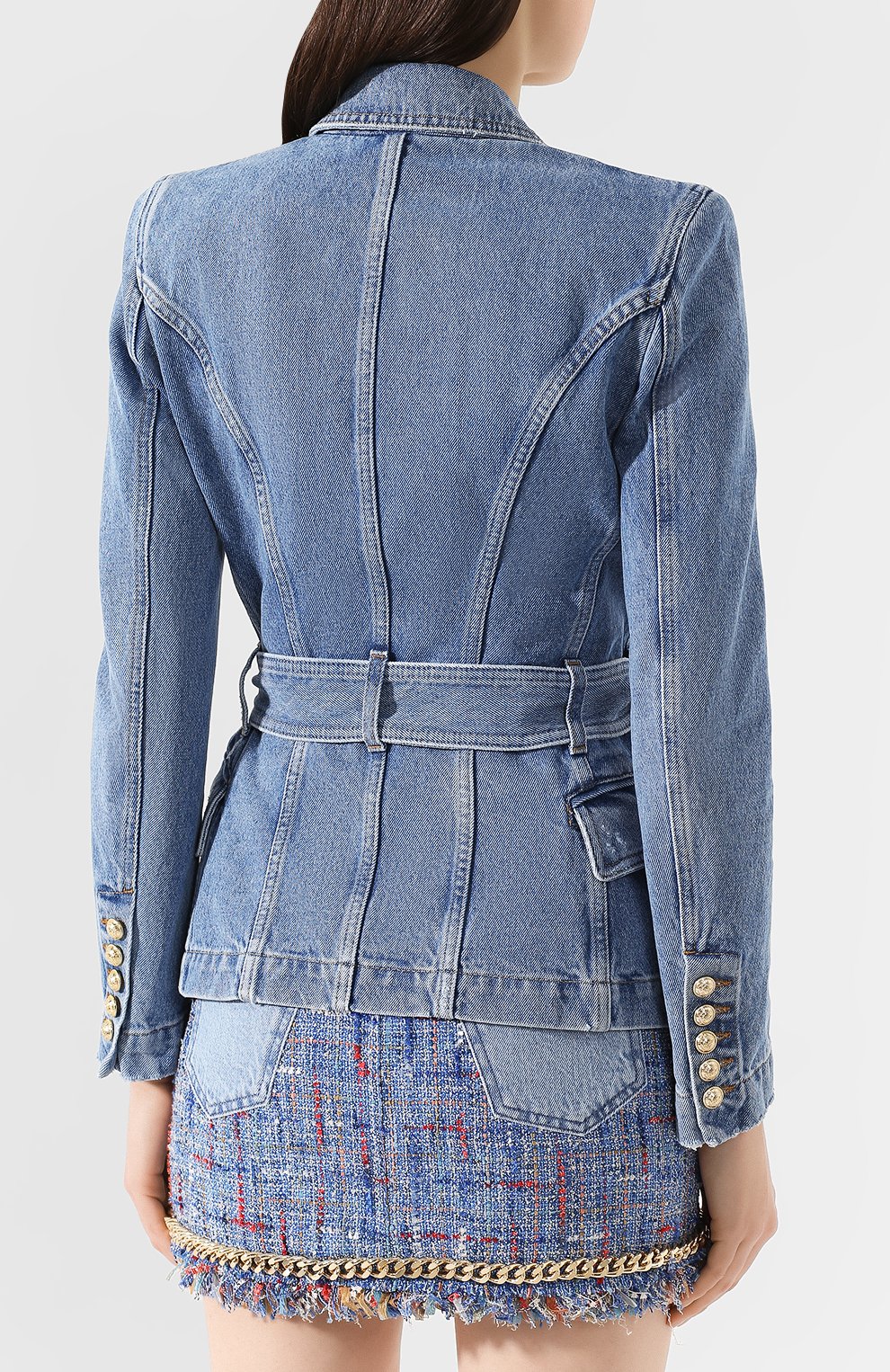 Джинсовый жакет BALMAIN, арт. TF17115/D006, фото 4