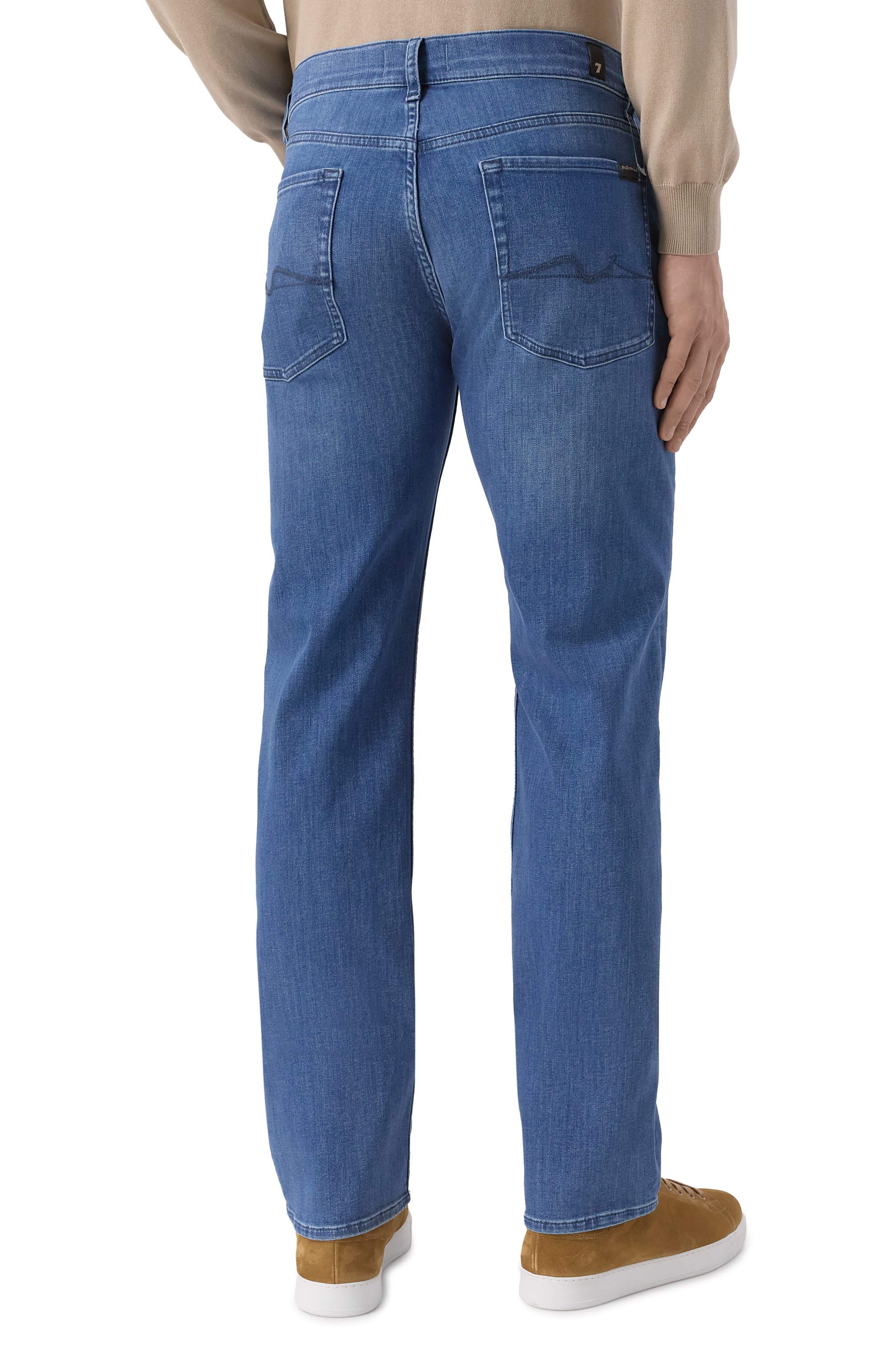 Джинсы standard 7 FOR ALL MANKIND синего цвета по цене 29150 руб., арт. 7T519B80XXM, фото 4 Джинсы standard 7 FOR ALL MANKIND, арт. 7T519B80XXM, фото 4