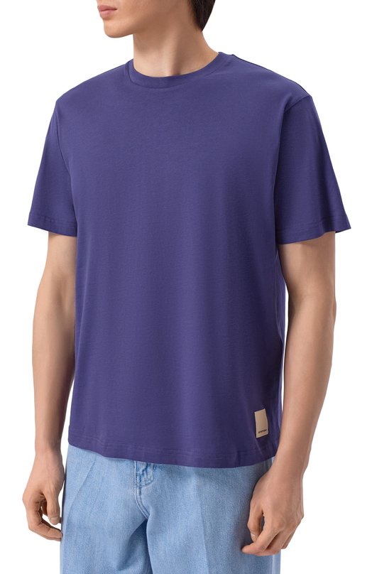 Хлопковая футболка Emporio Armani EM001717/AF12898 Синий  EM001717/AF12898 Фото 3