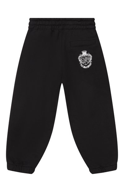 Хлопковые джоггеры DOLCE & GABBANA черного цвета по цене 35700 руб., арт. L4JPLE/G7PTH, фото 2 Хлопковые джоггеры DOLCE & GABBANA, арт. L4JPLE/G7PTH, фото 2