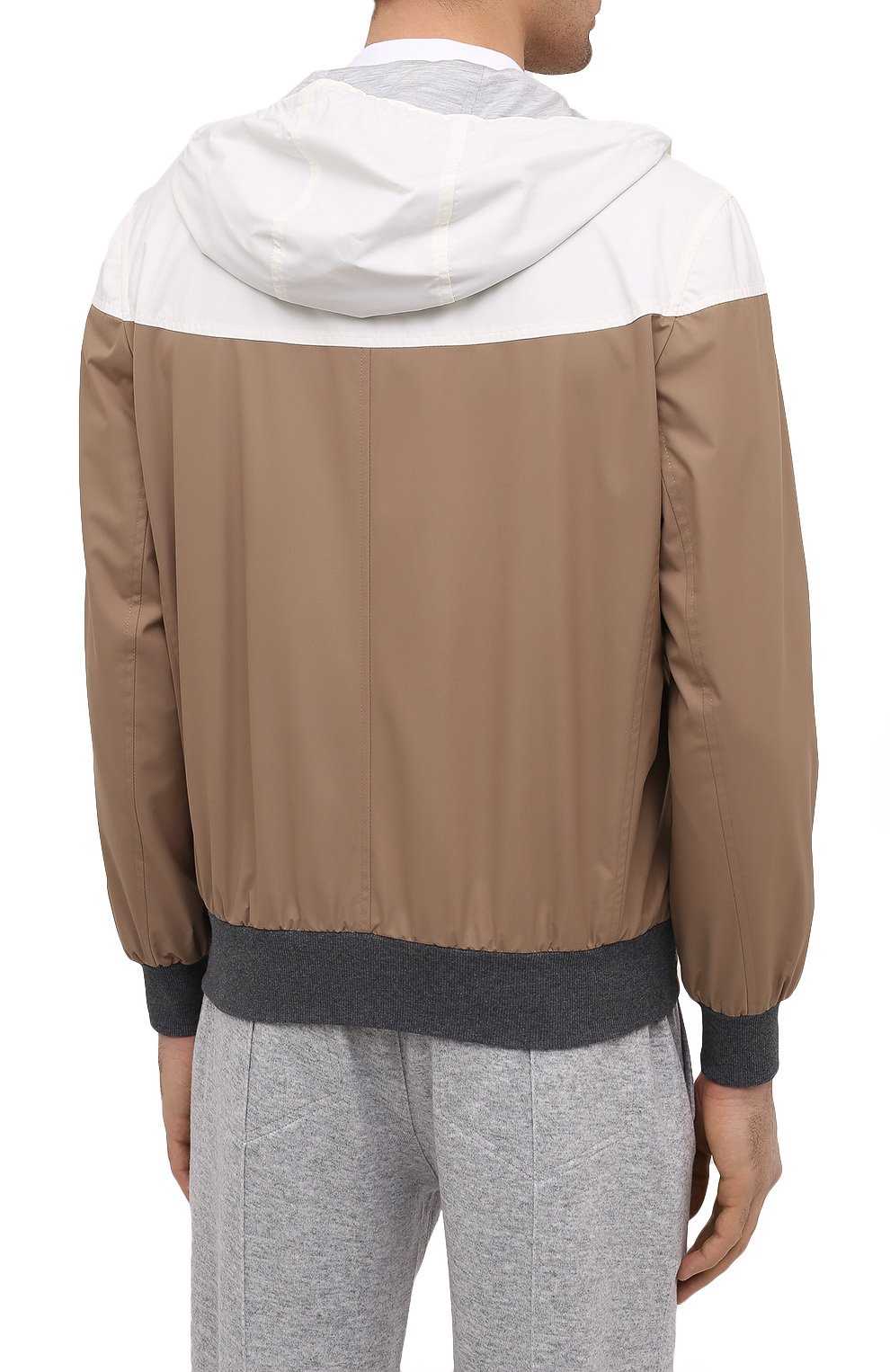 Двусторонний бомбер BRUNELLO CUCINELLI бежевого цвета по цене 326500 руб., арт. MM45A7389G, фото 4 Двусторонний бомбер BRUNELLO CUCINELLI, арт. MM45A7389G, фото 4