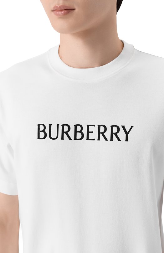 Хлопковая футболка Burberry 8122389 Белый  8122389 Фото 5