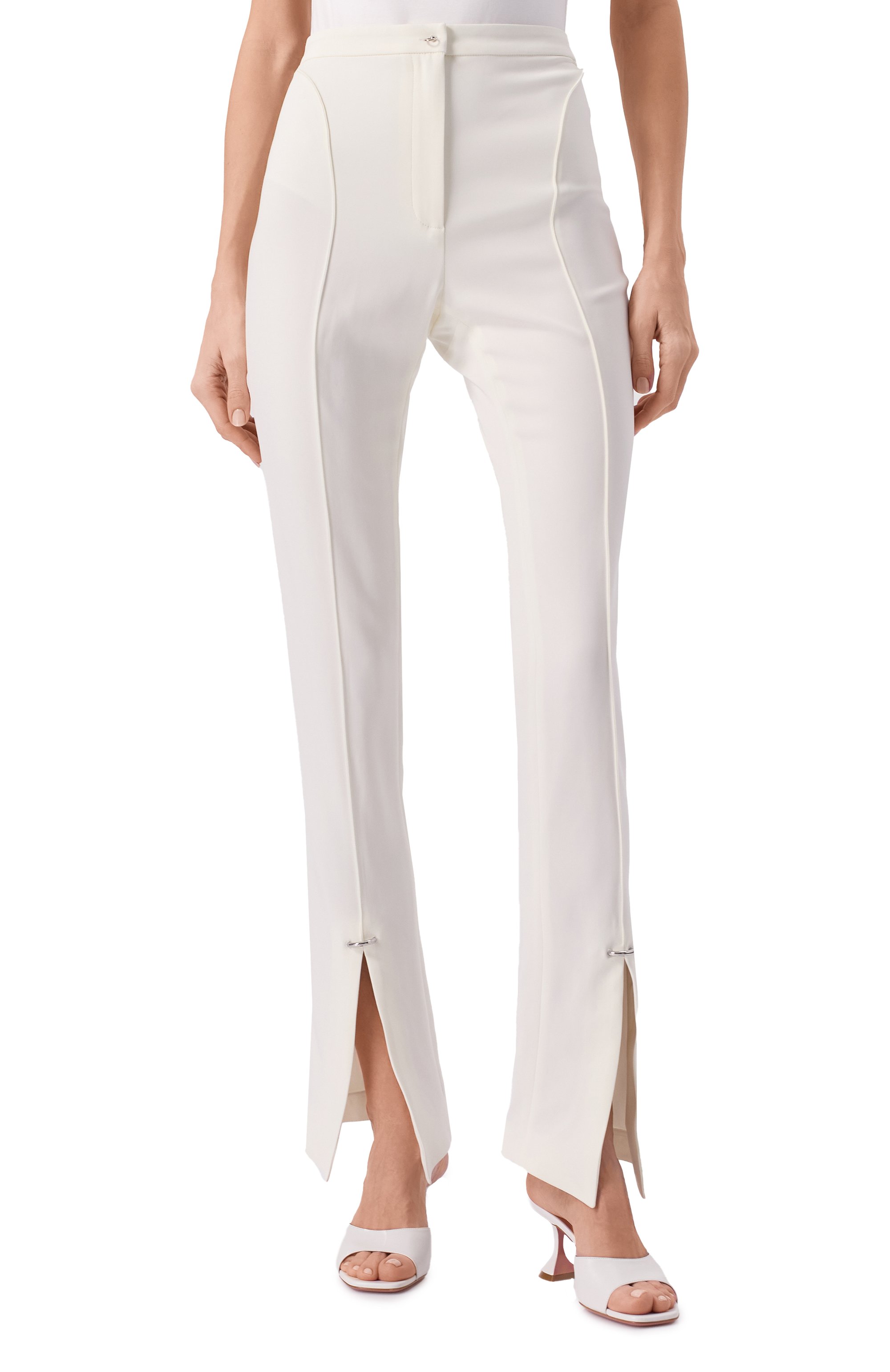 Брюки из вискозы MUGLER молочного цвета по цене 122500 руб., арт. 25P1PA0440470, фото 3 Брюки из вискозы MUGLER, арт. 25P1PA0440470, фото 3