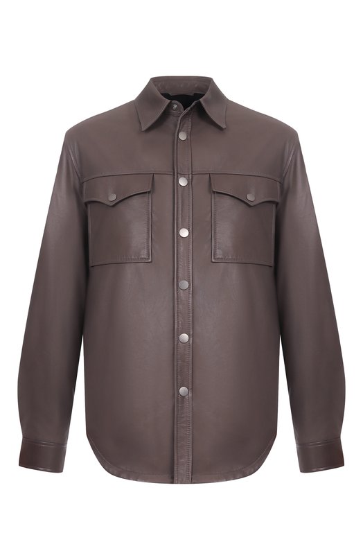 Кожаная куртка-рубашка MVST 54204/58-68 Коричневый 54204/58-68