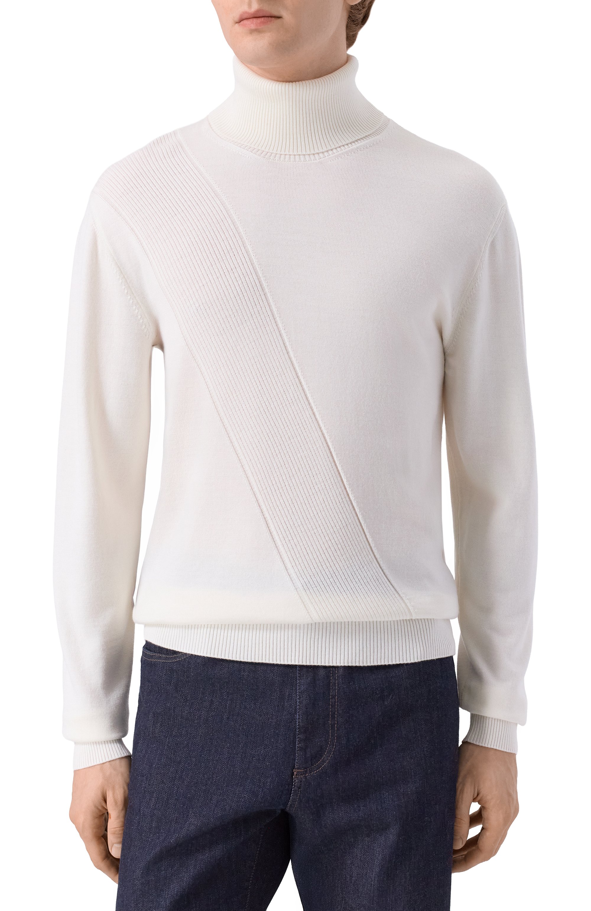 Водолазка из шерсти и шелка MVST белого цвета по цене 168000 руб., арт. M25.1MM.K013/K005, фото 3 Водолазка из шерсти и шелка MVST, арт. M25.1MM.K013/K005, фото 3