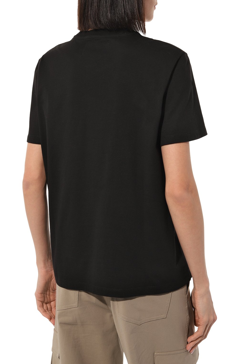 Хлопковая футболка GOLDEN GOOSE DELUXE BRAND черного цвета по цене 14300 руб., арт. GWP01220.P000593, фото 4 Хлопковая футболка GOLDEN GOOSE DELUXE BRAND, арт. GWP01220.P000593, фото 4