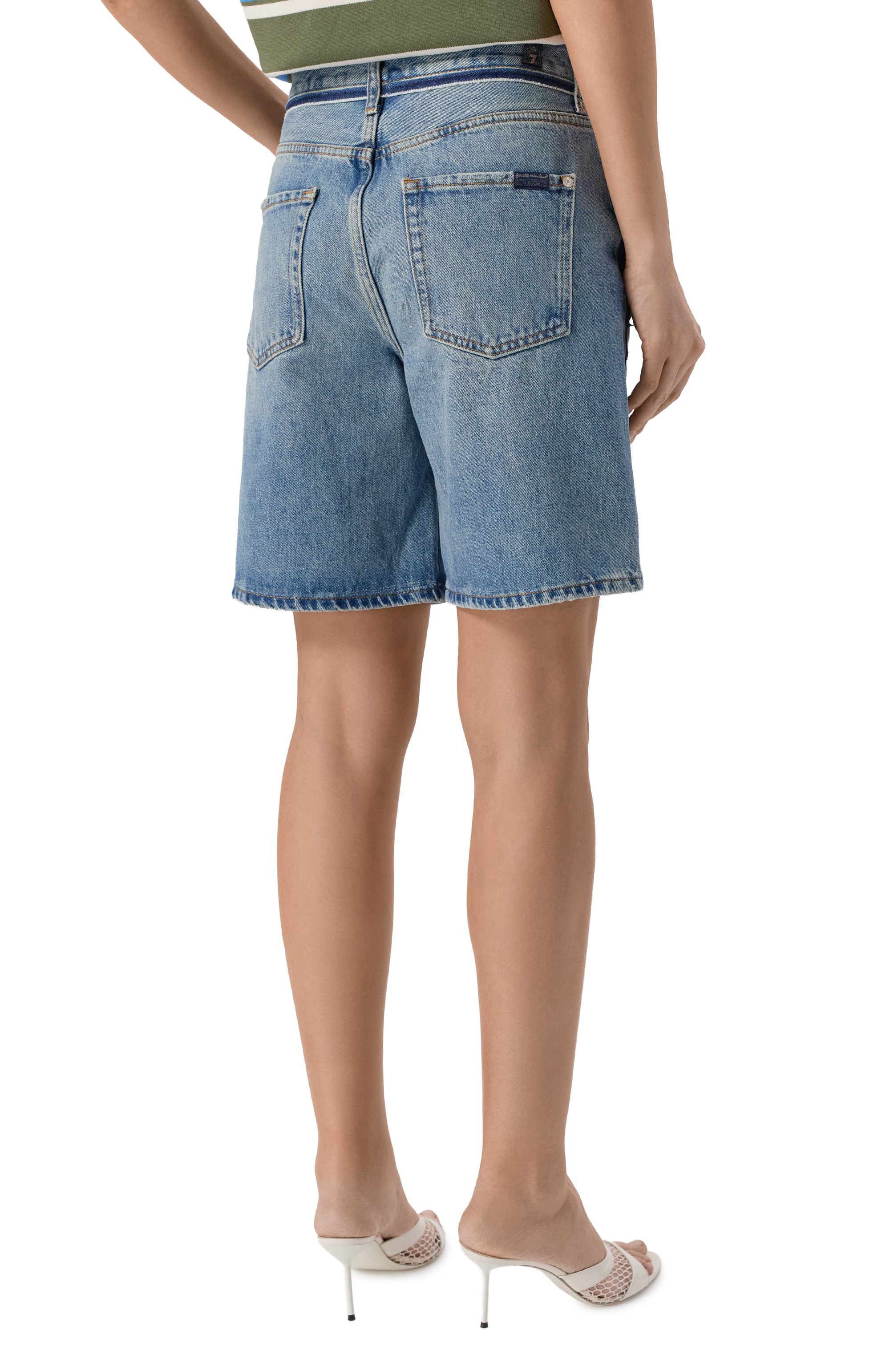 Джинсовые шорты lola 7 FOR ALL MANKIND, арт. 7U870E35-3DL, фото 4