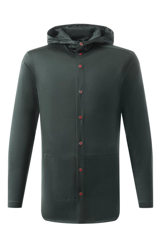 Хлопковая рубашка Kiton UMCPETEH0923414_ Зелёный UMCPETEH0923414_