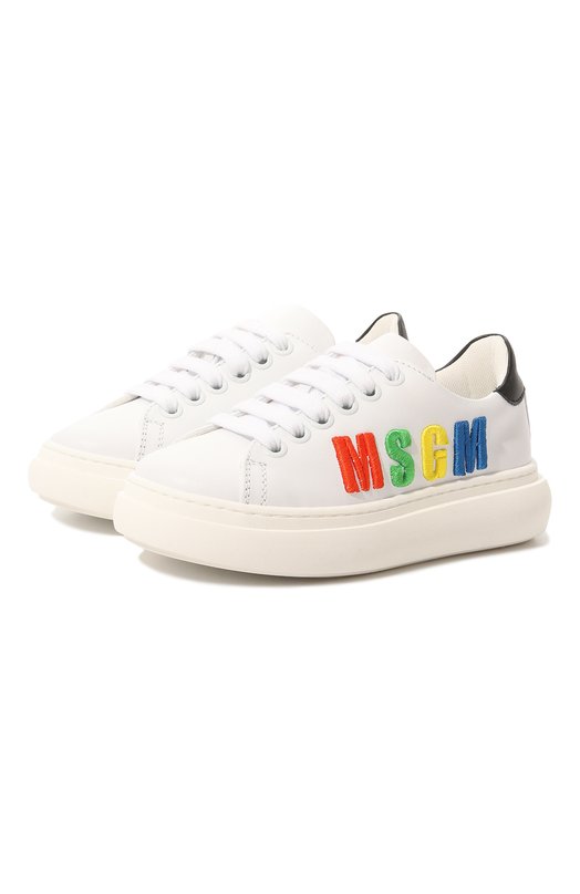 

Кожаные кеды MSGM kids, Белый