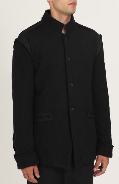 Однобортный пиджак из смеси хлопка и шерсти с воротником-стойкой LOST&FOUND, арт. M21.577.274, фото 3