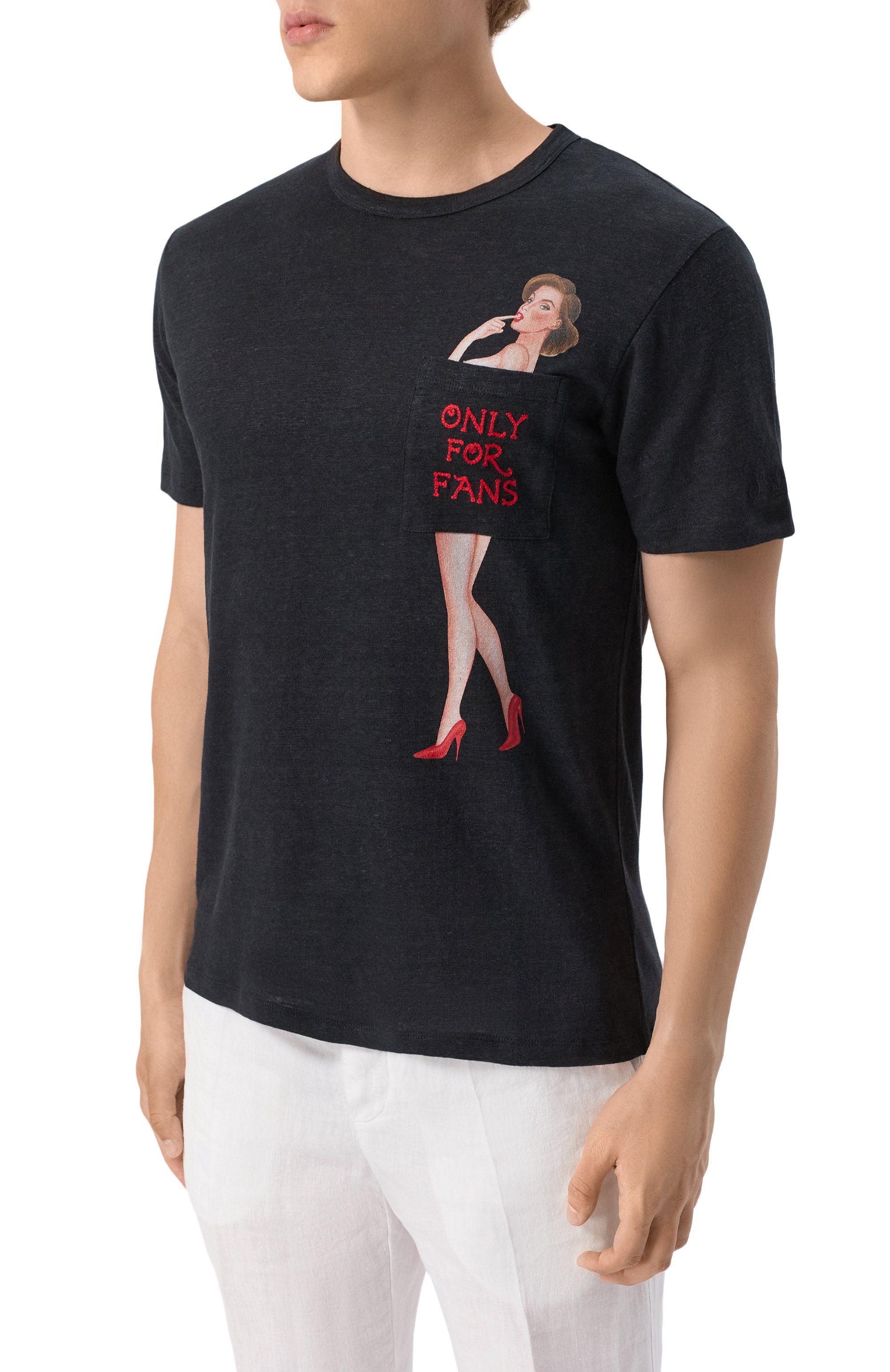 Льняная футболка MC2 SAINT BARTH, арт. STBM ECSTASEA/02886H, фото 3