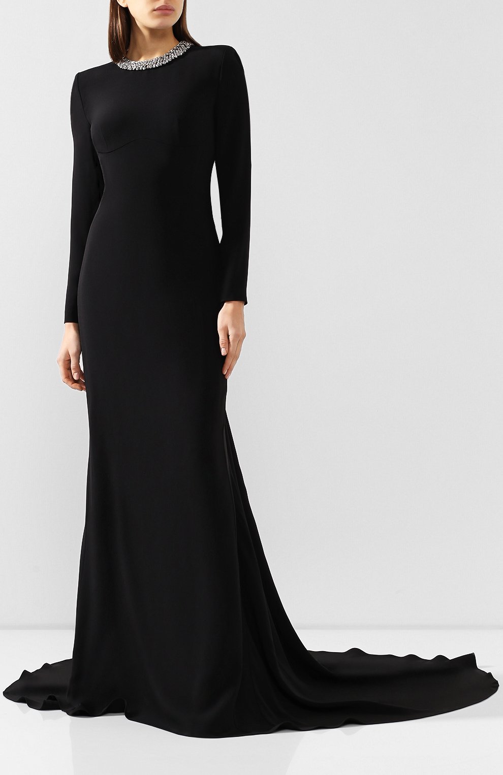 Платье-макси STELLA MCCARTNEY черного цвета по цене 457500 руб., арт. 599747/SCA06, фото 3 Платье-макси STELLA MCCARTNEY, арт. 599747/SCA06, фото 3