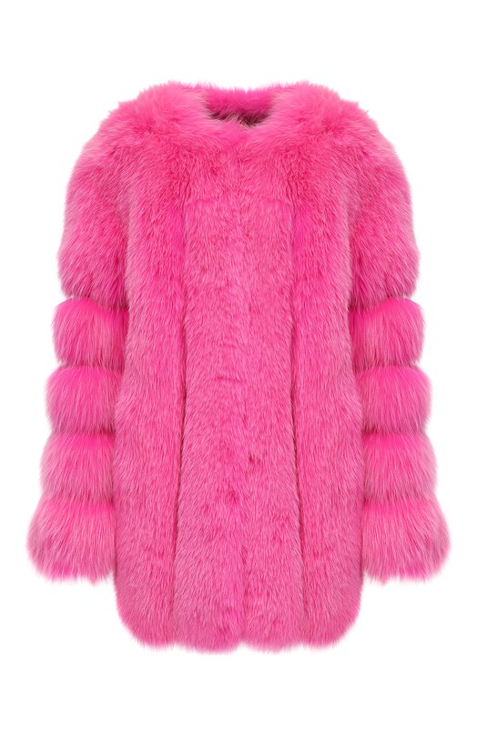 

Шуба из лисы Philipp Plein, Розовый