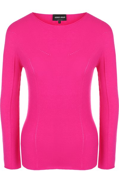 Женский однотонный пуловер из смеси шерсти и кашемира GIORGIO ARMANI, арт. 6ZAM21/AM27Z
