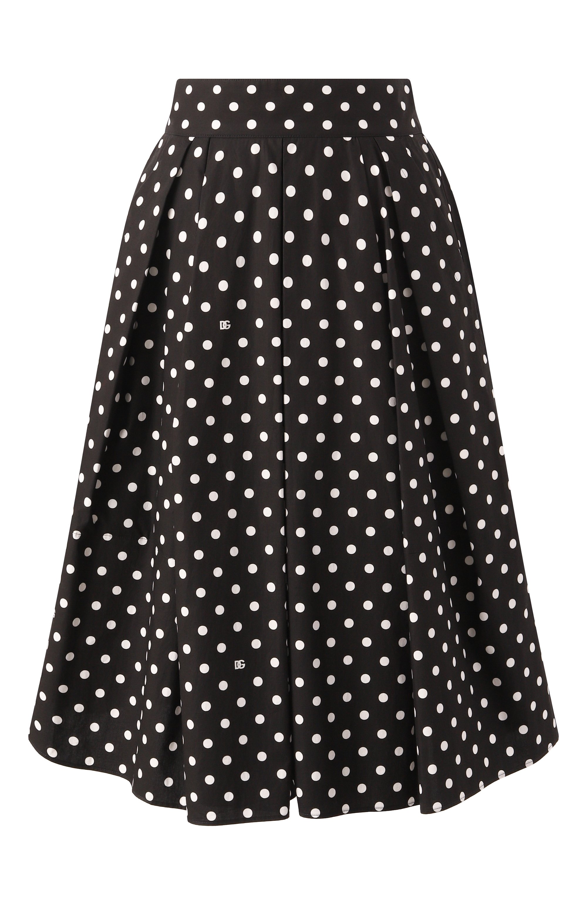 Хлопковая юбка DOLCE & GABBANA черного цвета по цене 79150 руб., арт. F4CLQT/HS5R7, фото 1 Хлопковая юбка DOLCE & GABBANA, арт. F4CLQT/HS5R7, фото 1