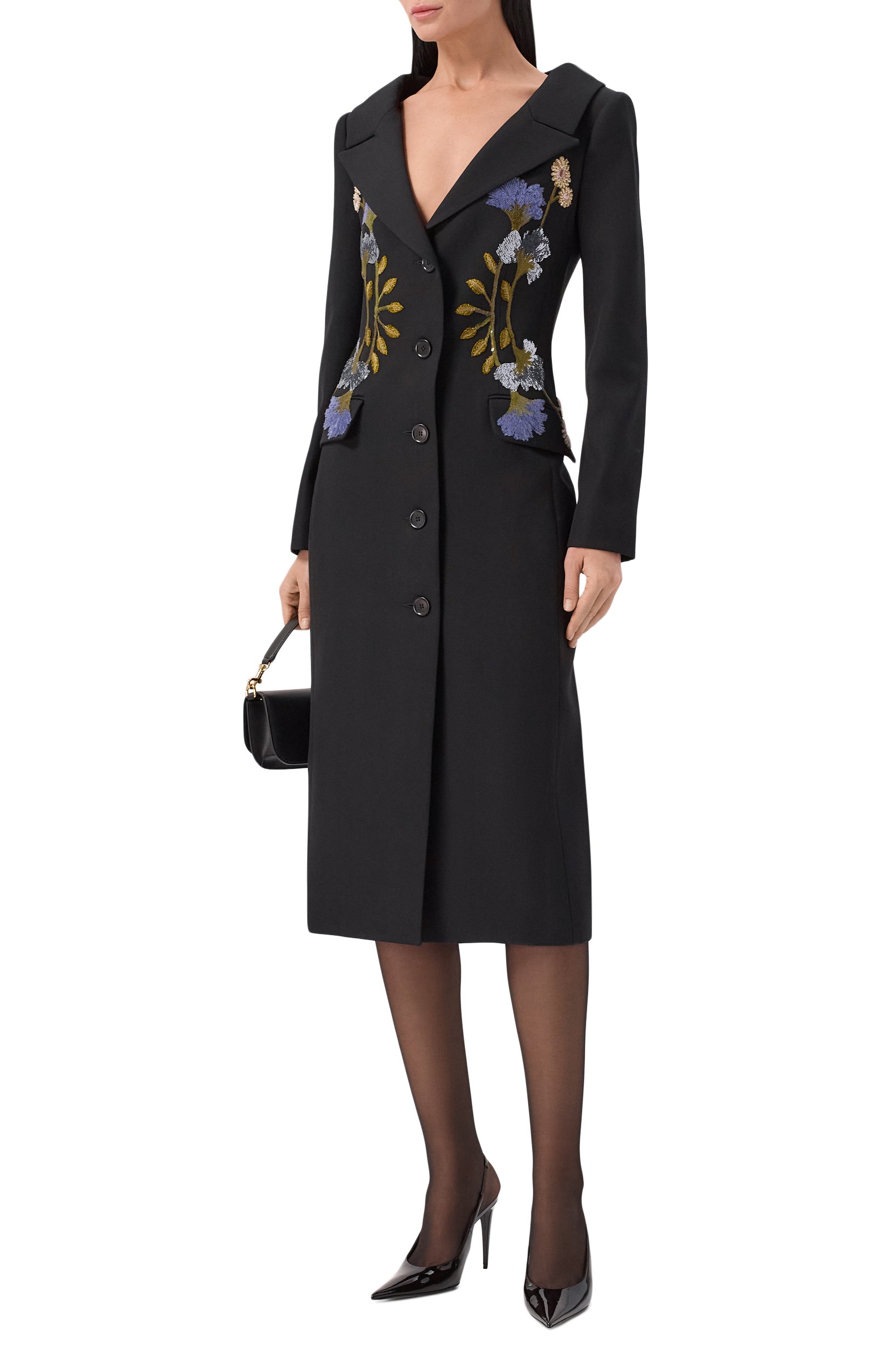 Пальто с отделкой пайетками ELIE SAAB, арт. C0042NP26/W0012, фото 2