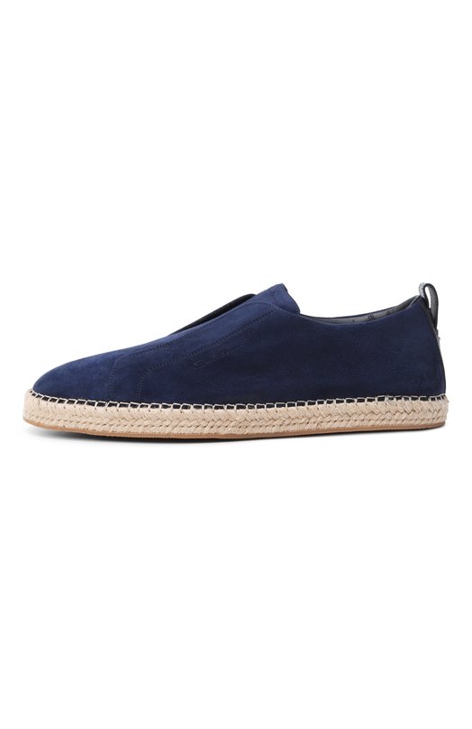 Замшевые эспадрильи Cleanic Santoni MBCG22091PBTTAYX Синий  MBCG22091PBTTAYX Фото 4