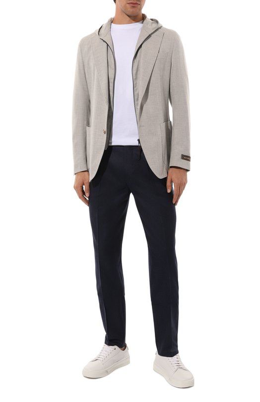 Шерстяные брюки Brunello Cucinelli ME226E1920 Синий  ME226E1920 Фото 2