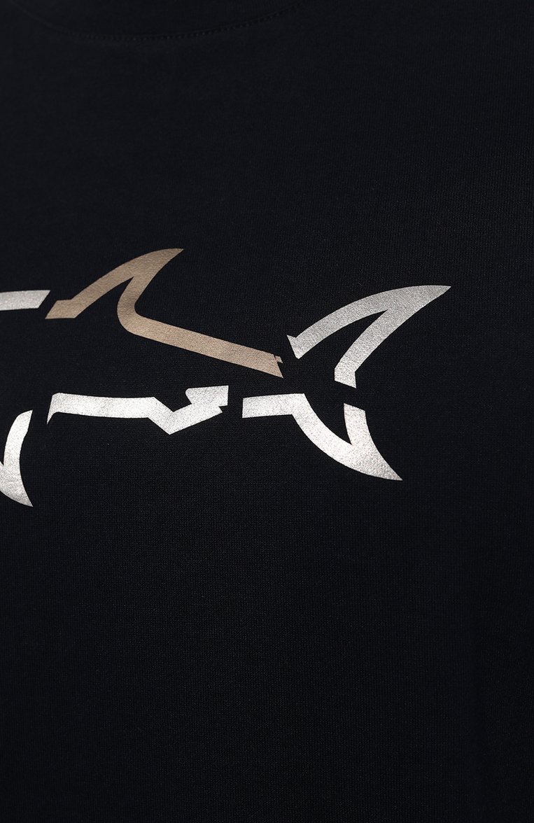 Мужская хлопковая футболка PAUL&SHARK темно-синего цвета, арт. 24411085/S-XXL | Фото 5 (Рукава: Короткие; Длина (для топов): Стандартные; Материал внешний: Хлопок; Стили: Кэжуэл; Принт: С принтом; Кросс-КТ: Джерси; Мужское Кросс-КТ: Футболка-одежда; Автоматизация ТО: Проставлено; Автоматизация состава: Проставлено; Детали: Без декора)