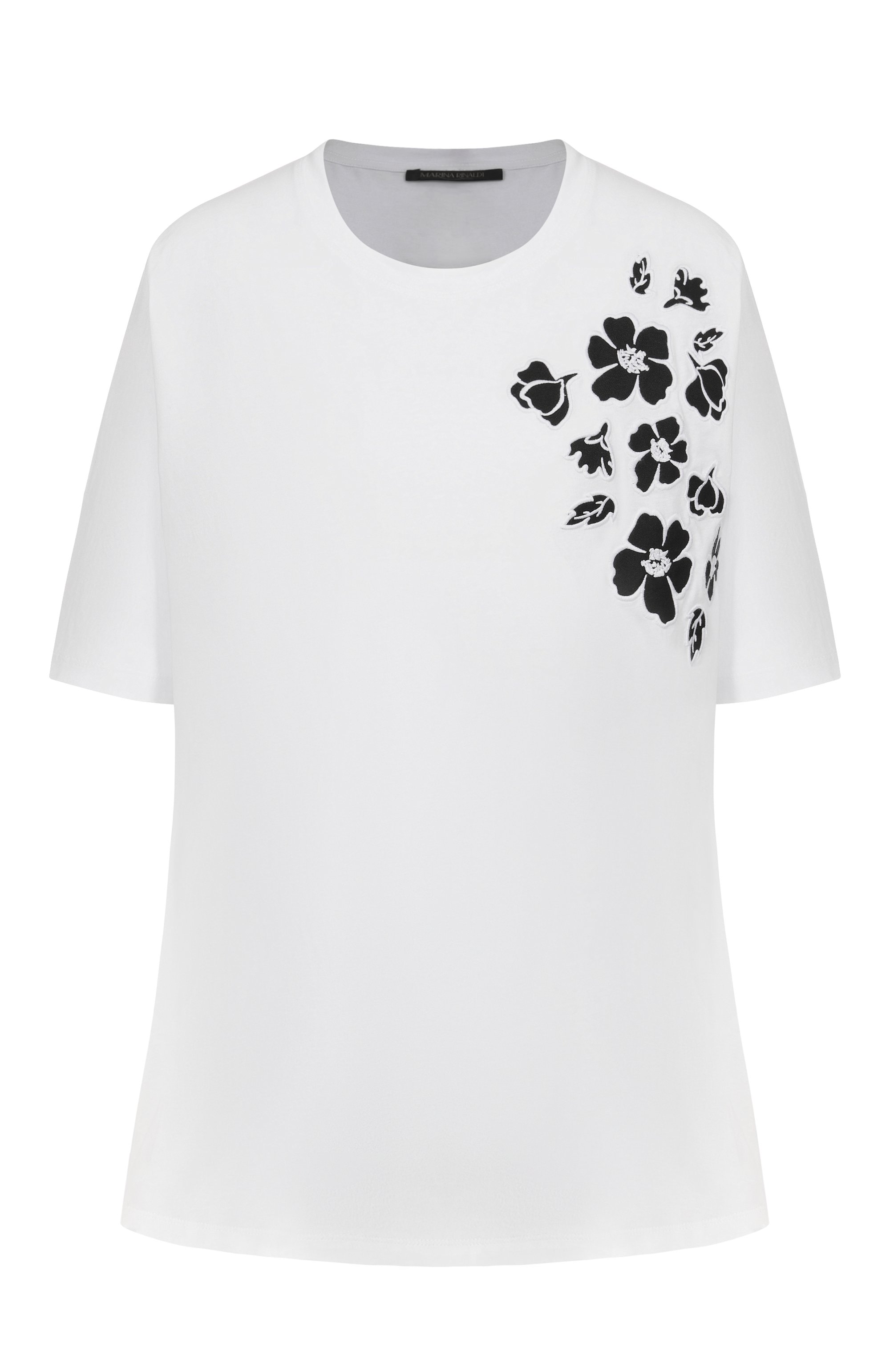 Хлопковая футболка MARINA RINALDI, арт. P0MP0SA, фото 1