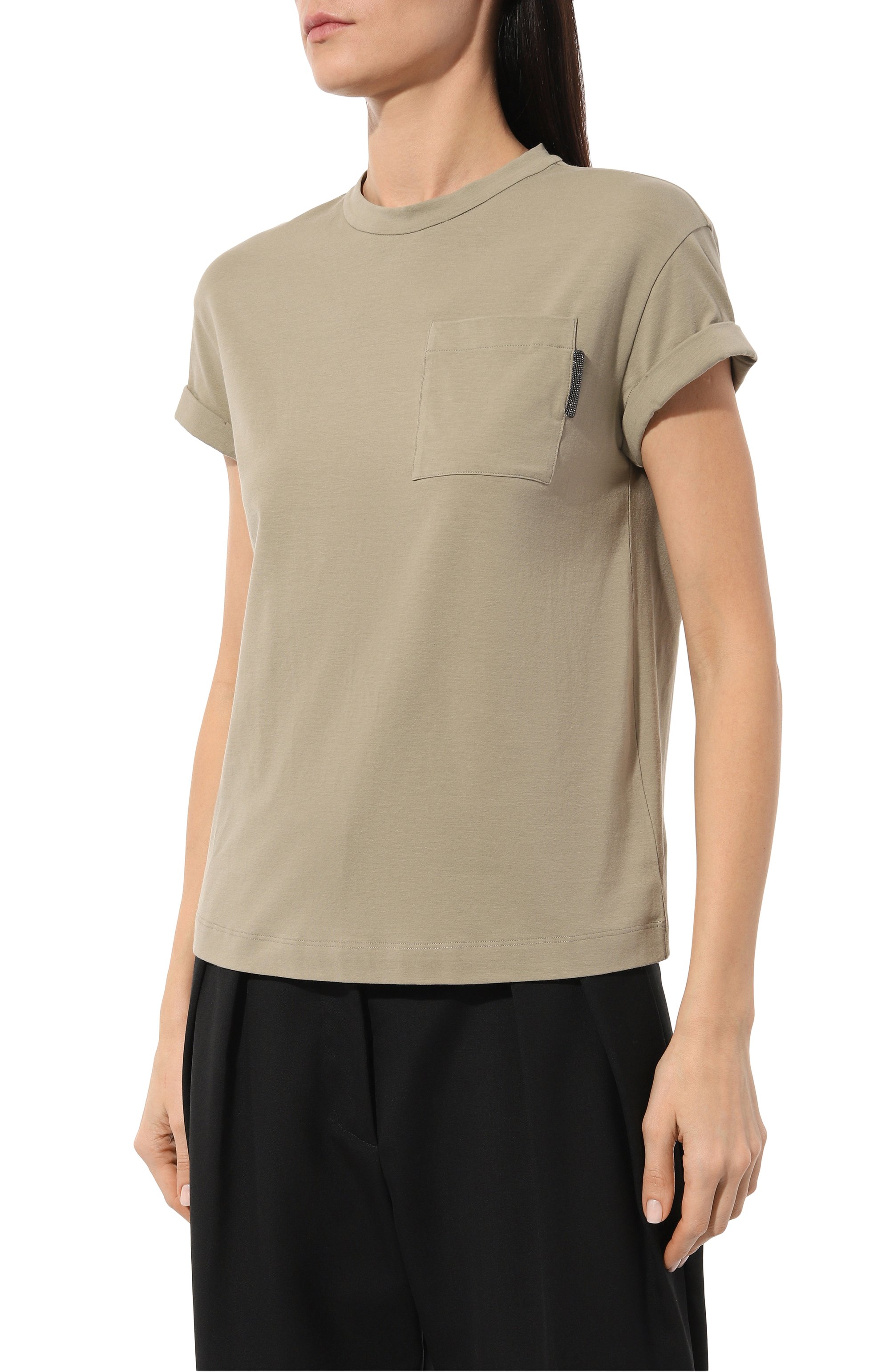 Хлопковая футболка BRUNELLO CUCINELLI, арт. M0T18BB300, фото 3