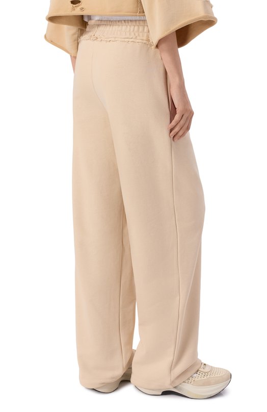Хлопковые брюки Comme des Fuckdown CFABW01591 Бежевый  CFABW01591 Фото 4